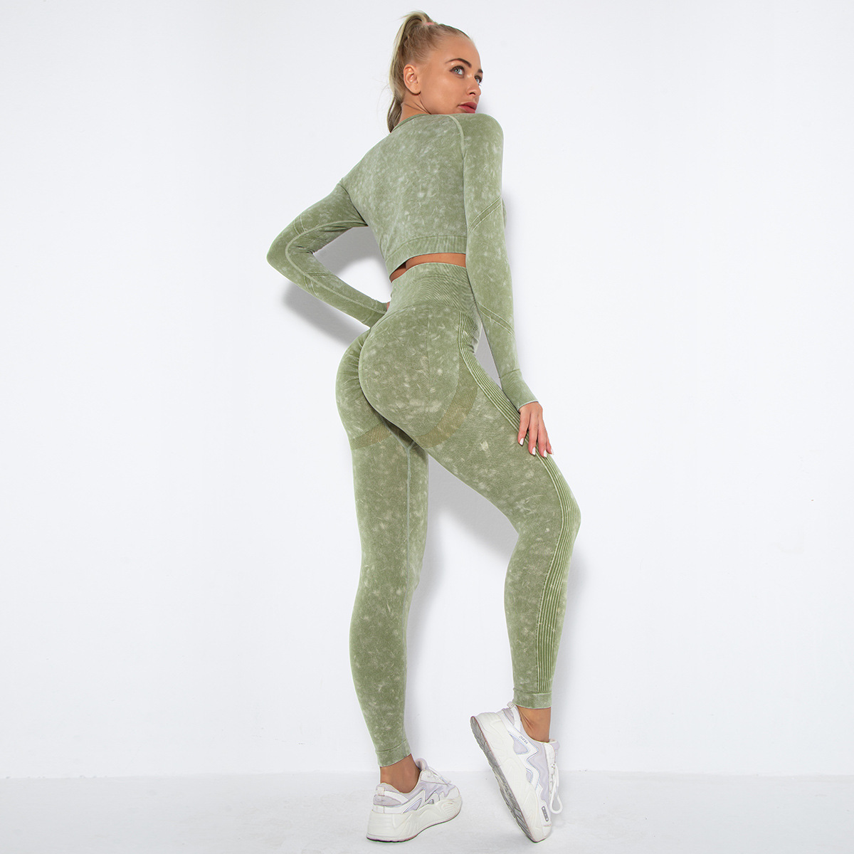Women Yoga Clothing Set Sports Suit Sportswear Sports Outfit Fitness Set Athletic Wear Gym Seamless Workout Clothes Women 2Pcs