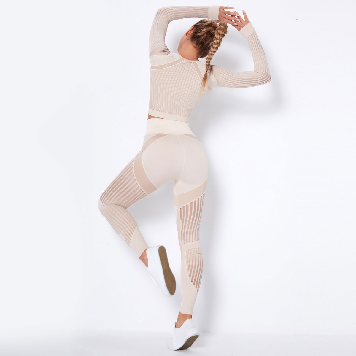 Hollow Out Seamless Yoga Set Sport Outfits Women Two 2 Piece Crop Top Bra Leggings Workout Clothes Gym Suit Fitness Sport Sets