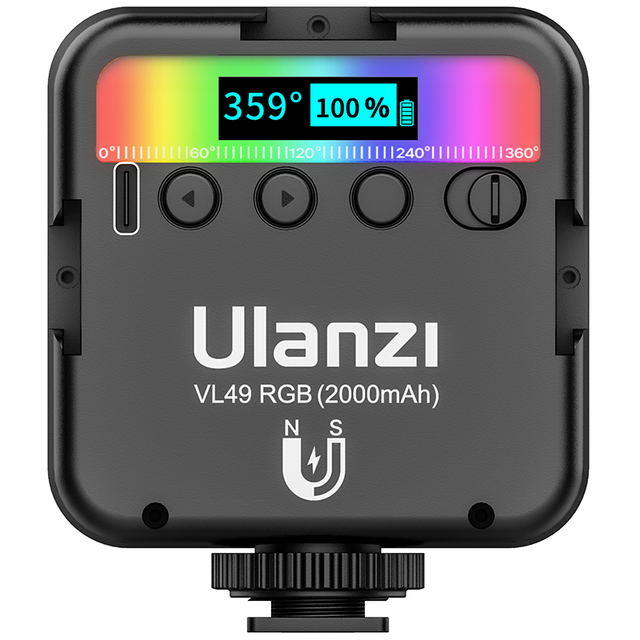 VL49 Mini RGB LED Video Light 2700K-9000K On Camera Fill Light Photography Lighting Pocket Live Tiktok Vlog Light lamp