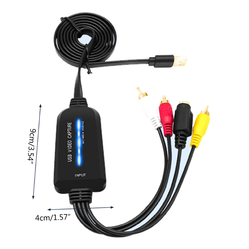 USB 2.0 to RCA Cable Adapter Converter Audio Video Capture Card Adapter PC CableS For TV DVD VHS Video Capture Device