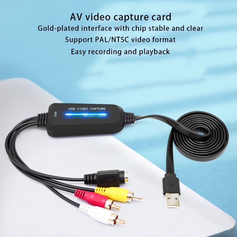 USB 2.0 to RCA Cable Adapter Converter Audio Video Capture Card Adapter PC CableS For TV DVD VHS Video Capture Device