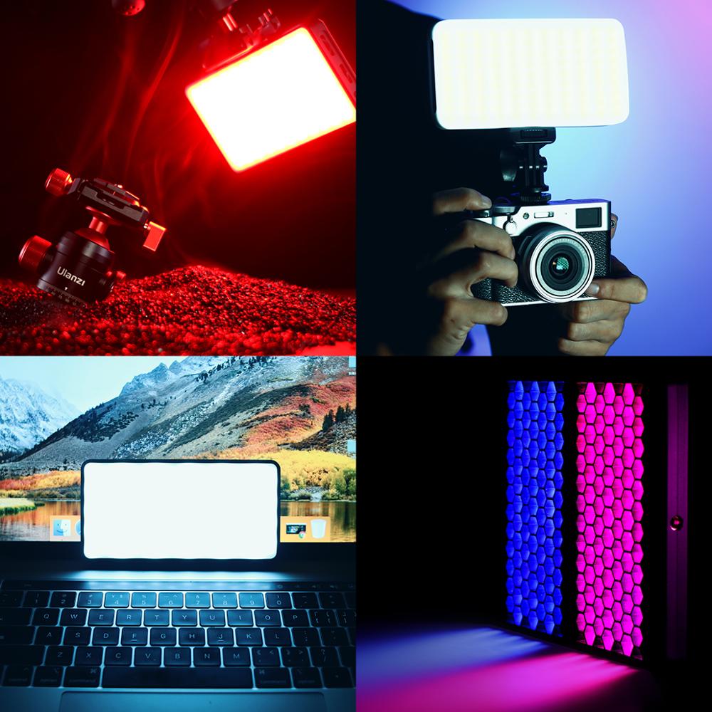 VL196 RGB LED Video Light 12W PD Fast Charging DSLR Smartphone Fill Light Dimmable RGB Effect Vlog Light On Camera