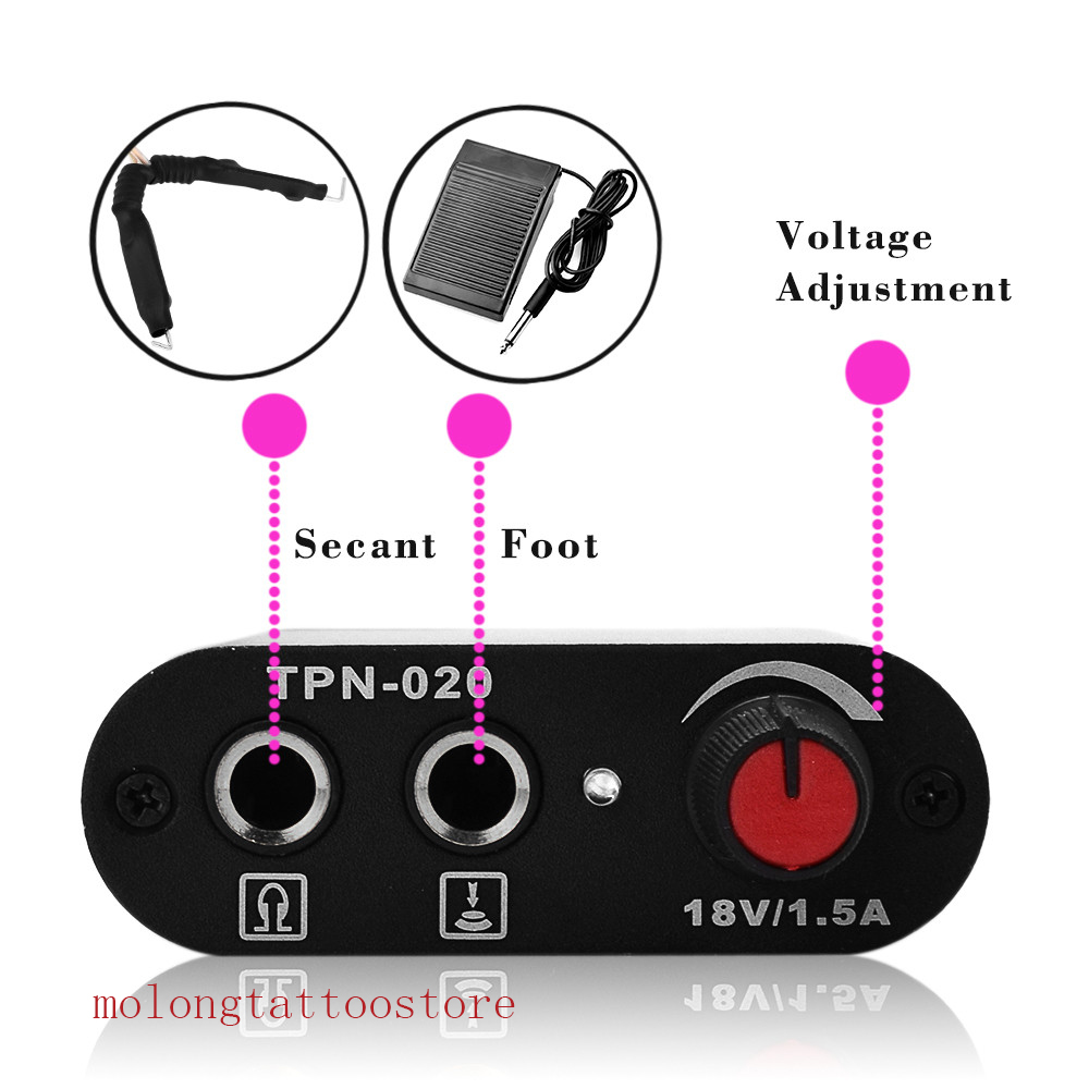 Mini Tattoo Power Supply 1pcs Professional Black/Red/Blue Power Supply For Tattoo Rotary Machine Gun Tattoo Tool