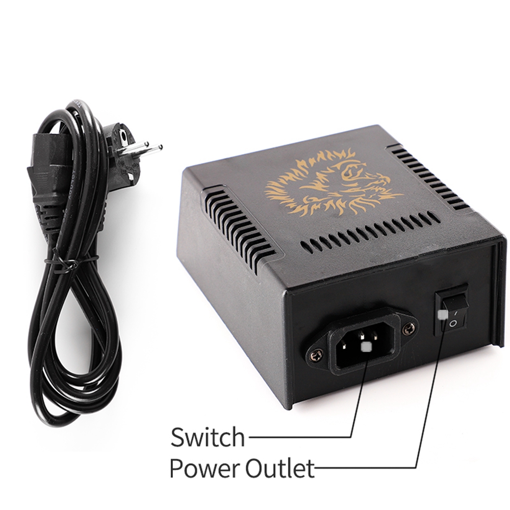 Tattoo Power Supply Set Tattoo Kits LCD Display Double Output Digital Tattoo Foot Pedal Tattoo Switch Clip Cord Tattoo Supplies