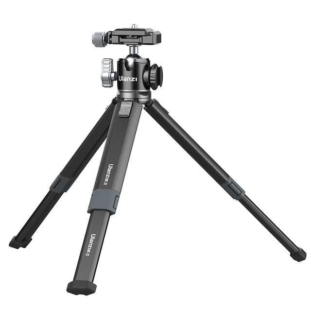 MT-24 Metal Table Tripod with Cold Shoe for Microphone LED Light Extend Vlog Tripod for DSLR SLR Camera Phone Tripod