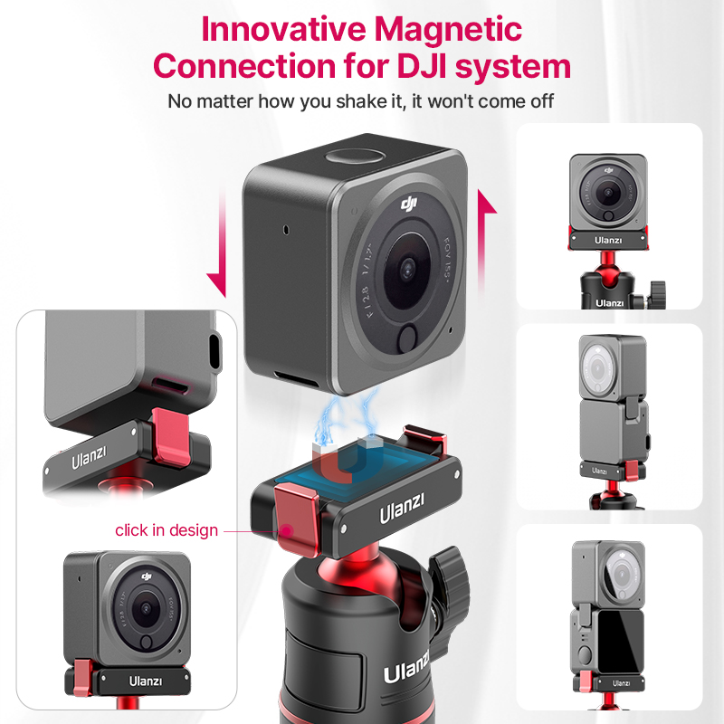 MT-50 Extendable Magnetic Tripod for OSMO Action 2 Quick Release Handle Monopod DJI OSMO Action 2 Accessories
