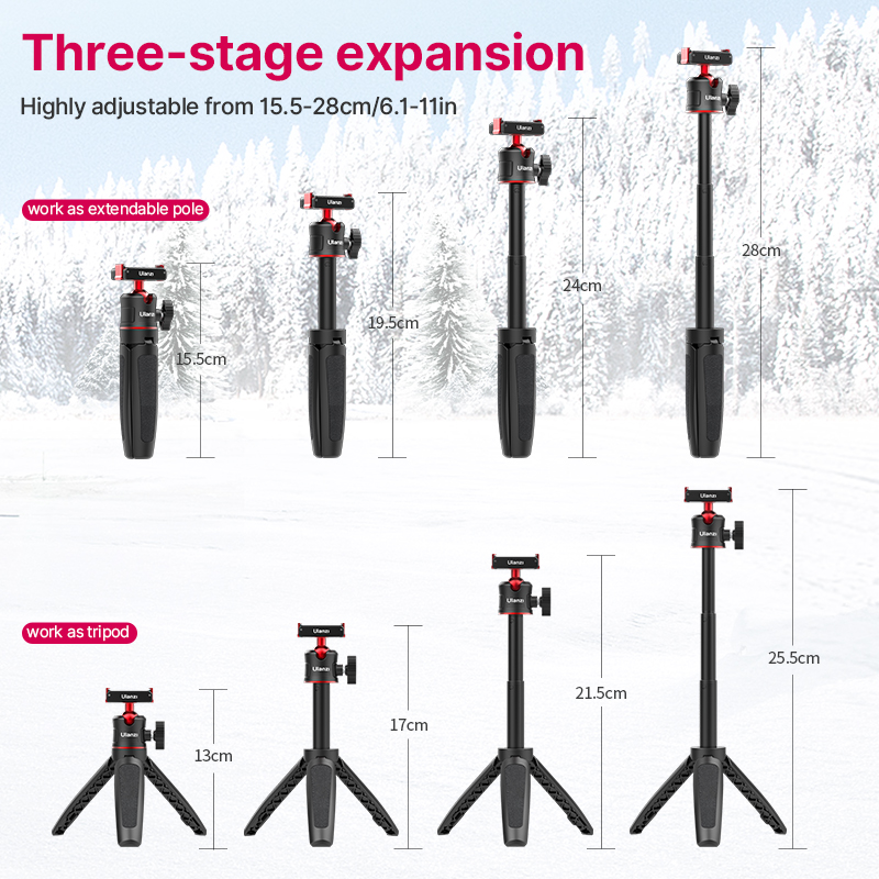 MT-50 Extendable Magnetic Tripod for OSMO Action 2 Quick Release Handle Monopod DJI OSMO Action 2 Accessories