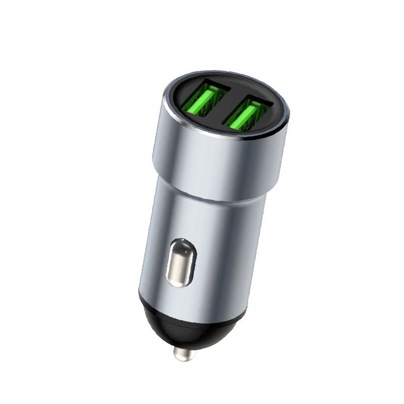 4.8A 5V Car Chargers 2 Ports Fast Charging Universal Aluminum Dual USB Car-charger Adapter