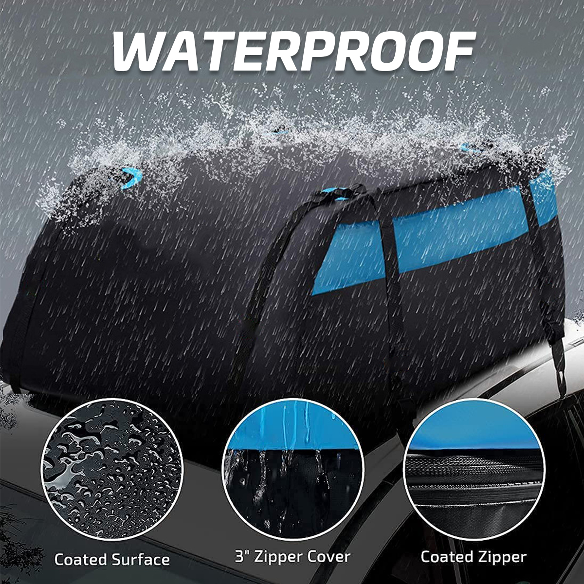 52x38x18 inch Universal Rooftop Cargo Carrier Bag Large Waterproof Storage Bag Rooftop Luggage Carrier For Travel SUV