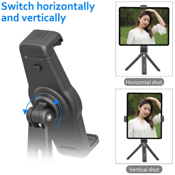 ST-20 Adjustable Vertical Shooting Mount Plastic Tablet Mount Holder Mobile Stand Conference Lecture Live Tripod Mount