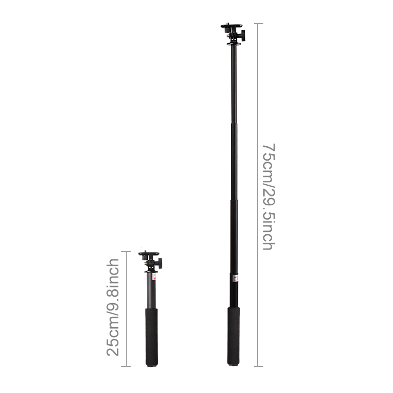 for GoPro Accessory 29 inch Aluminum Selfie Stick Monopod for Go Pro Hero 10 9 8 7 6 5 4 Session Dji Sjcam Xiaomi Yi Eken Camera