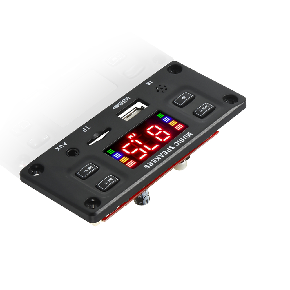 New 2*30W Amplifier Bluetooth 5.0 MP3 Decoder Board 60W 12V Music Player USB Module FM AUX Radio Recording Handsfree Call