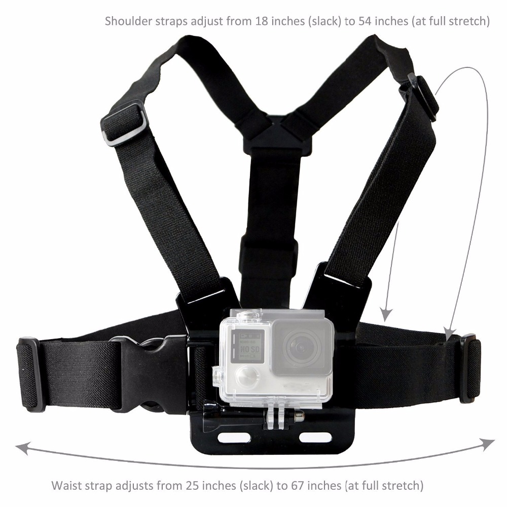 Chest Strap mount belt for Gopro hero 7 6 5 4 3+ 3 Xiaomi yi 4K Action camera Chest Harness for SJCAM SJ4000 sport cam fix