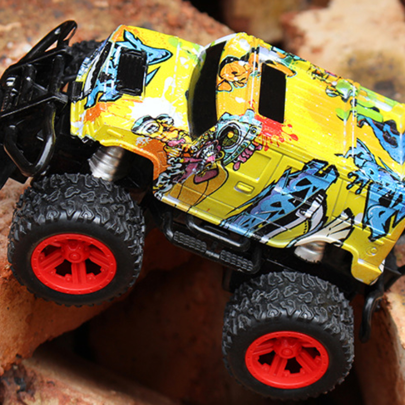 Children's toy wireless four-way remote control off-road vehicle electric car model graffiti toy car