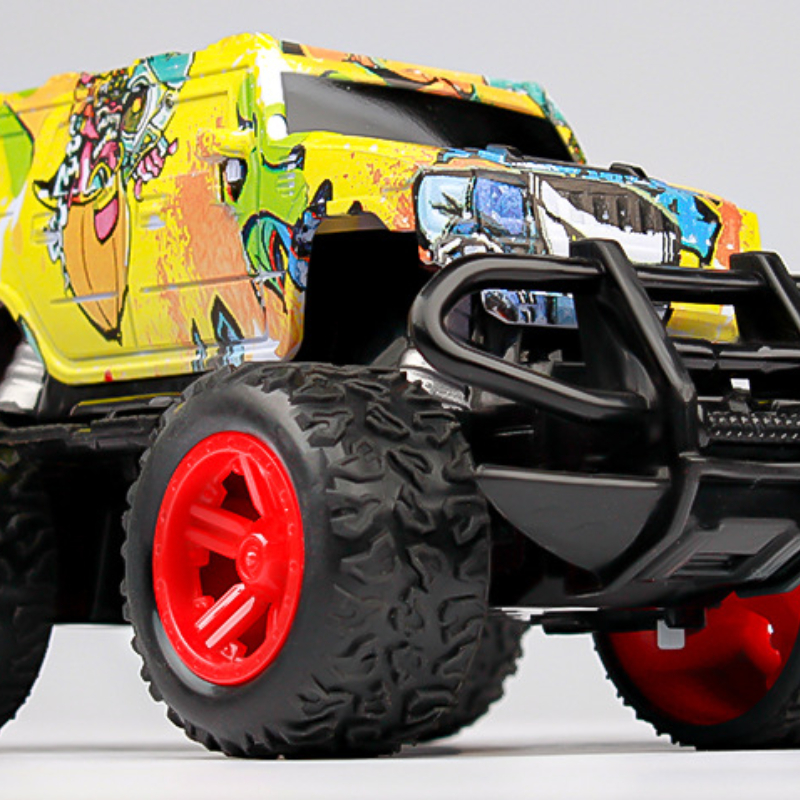 Children's toy wireless four-way remote control off-road vehicle electric car model graffiti toy car