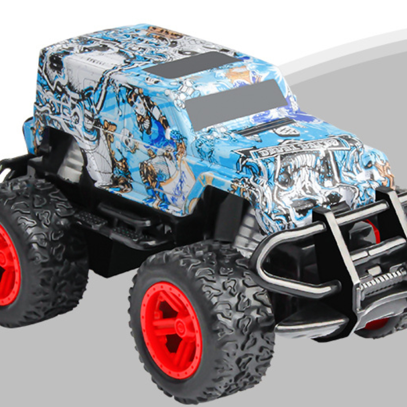 Children's toy wireless four-way remote control off-road vehicle electric car model graffiti toy car