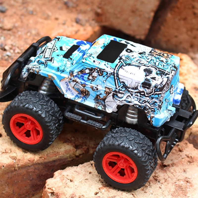 Children's toy wireless four-way remote control off-road vehicle electric car model graffiti toy car