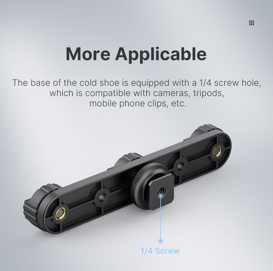 PT-23 Triple Cold Shoe Bracket Mount Holder DSLR SLR Camera Monitor Mount Smartphone Vlog Bracket