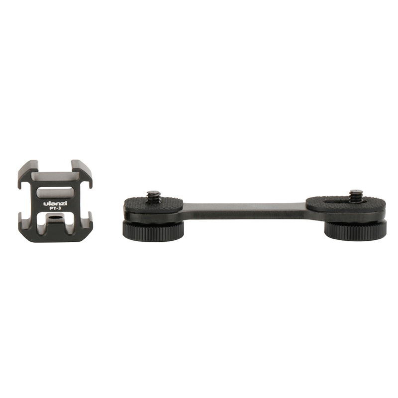 PT-3 Metal Extension Bar 3 Cold Shoe Mounts for Zhiyun Smooth 4/DJI OSMO/Vimble 2 Gimbal LED Light BY-MM1 Microphone