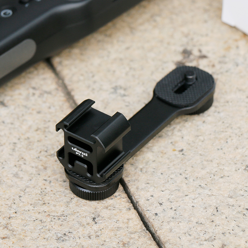 PT-3 Metal Extension Bar 3 Cold Shoe Mounts for Zhiyun Smooth 4/DJI OSMO/Vimble 2 Gimbal LED Light BY-MM1 Microphone
