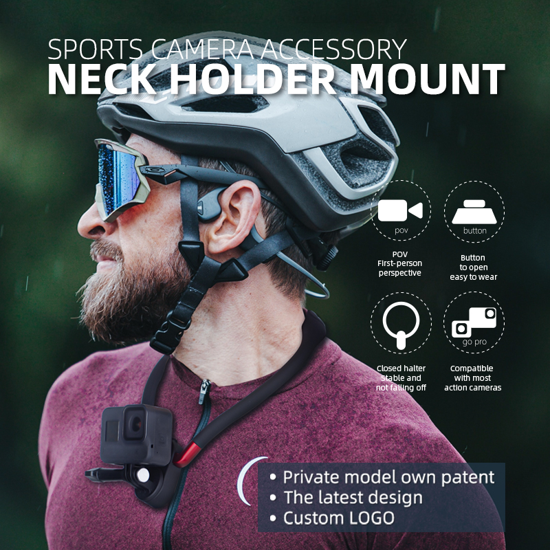 New Neck Holder Mount For GoPro Hero 10 9 Silicone Smartphone Chest Bracket Quick Release Vlog Hanging Stand Camera Accessories