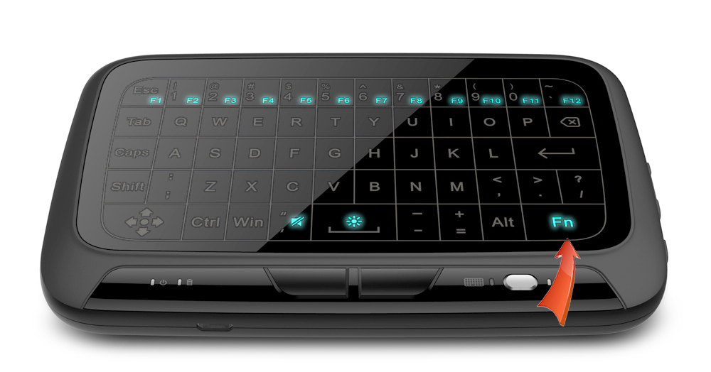 H18+ Wireless Air Mouse Mini Keyboard Full Screen Touch 2.4GHz QWERTY Touchpad with Backlight Function For Smart TV PS3