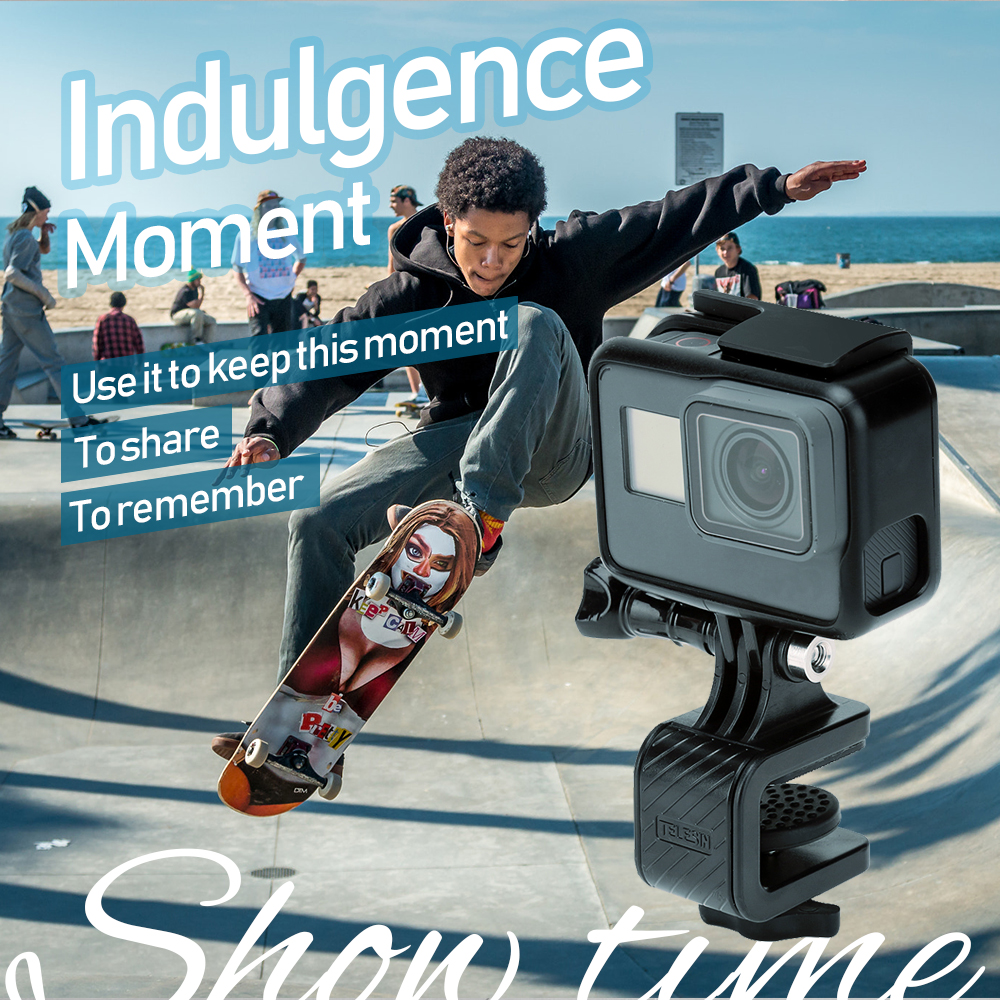Skateboard Surfboard Mount Holder Clip 8mm-15mm for GoPro Hero 10 9 8 7 6 5 4 Insta360 Osmo Action Camera Accessories