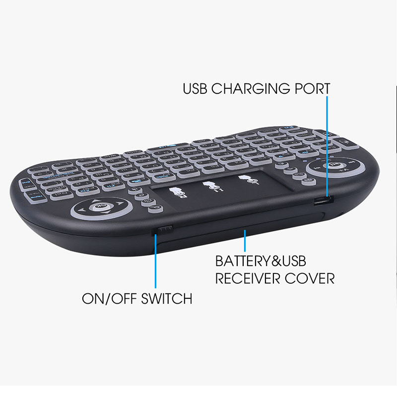 2.4G Wireless Mini Keyboard With Touch Pad Remote Control For PC Laptop Android TV Box Smart TV For Raspberry Pi 4 Model B 3B 2B