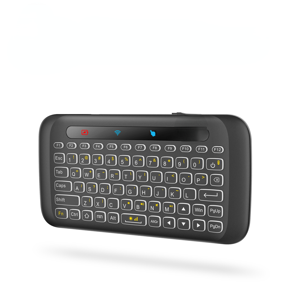 2.4G Mini Wireless Remote Keyboard  IR Leaning H20 with LED Backlit Multi-touch Touchpad by Dupad Story for Android tv