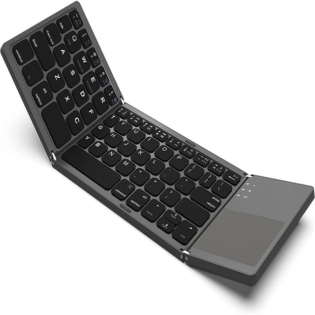 Wireless Folding  Bluetooth Keyboard With Touchpad For Windows Android IOS Phone Multi-Function Button Mini