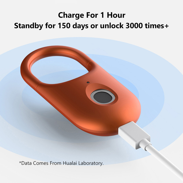 smart Lock Bluetooth Fingerprint Padlock Door Lock & Anti-lost device Low battery display work with mijia mi home app