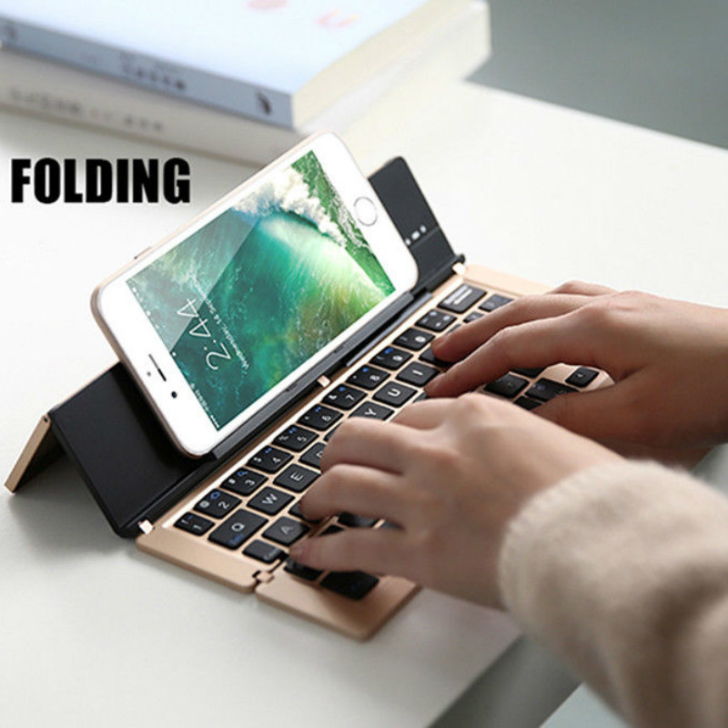Foldable Keyboard Portable Bluetooth-Compatible Wireless Keyboard MiniFolding Keypad for Ios/android/windows Laptop Tablet Phone