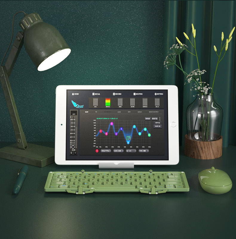 Bluetooth Wireless tablet Keyboard Folding for iPhone iPad Tablet Laptop Macbook PC Compatible with IOS Android Windows portable
