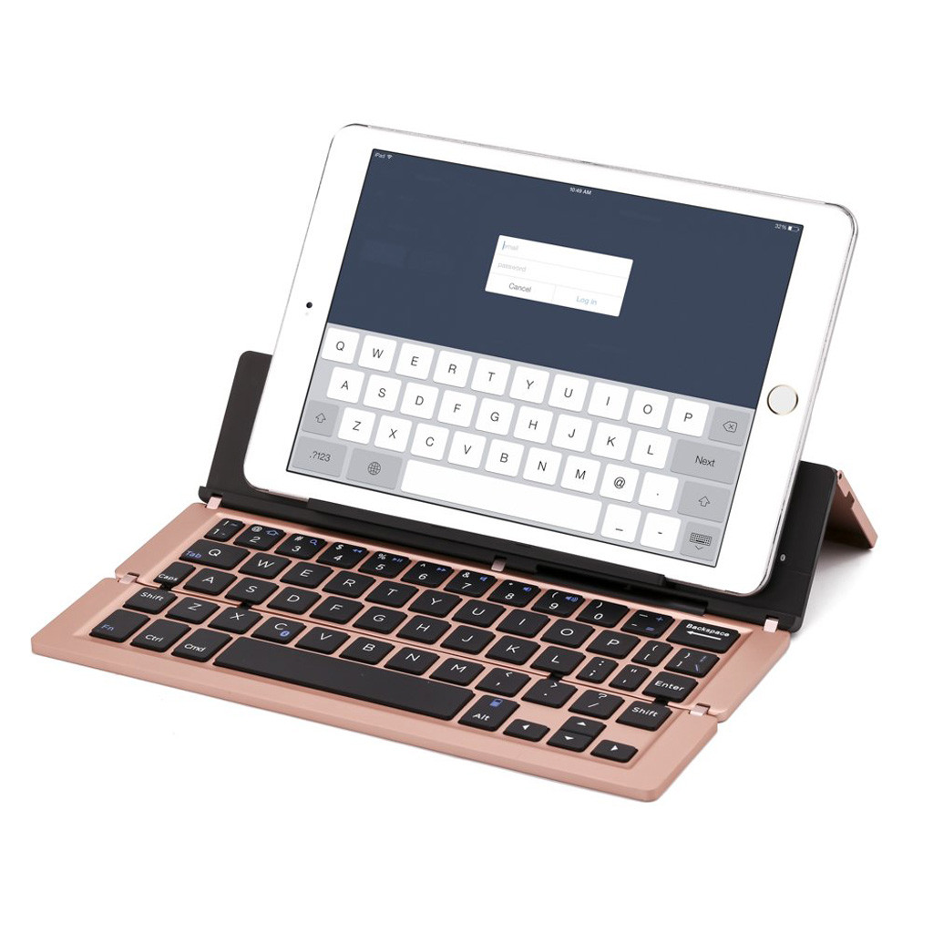 3.0 Wireless Keyboard Portable Tablet Keyboard for PC Laptop Aluminum Alloy Keyboard Foldable Bluetooth Keyboard