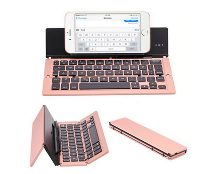 3.0 Wireless Keyboard Portable Tablet Keyboard for PC Laptop Aluminum Alloy Keyboard Foldable Bluetooth Keyboard