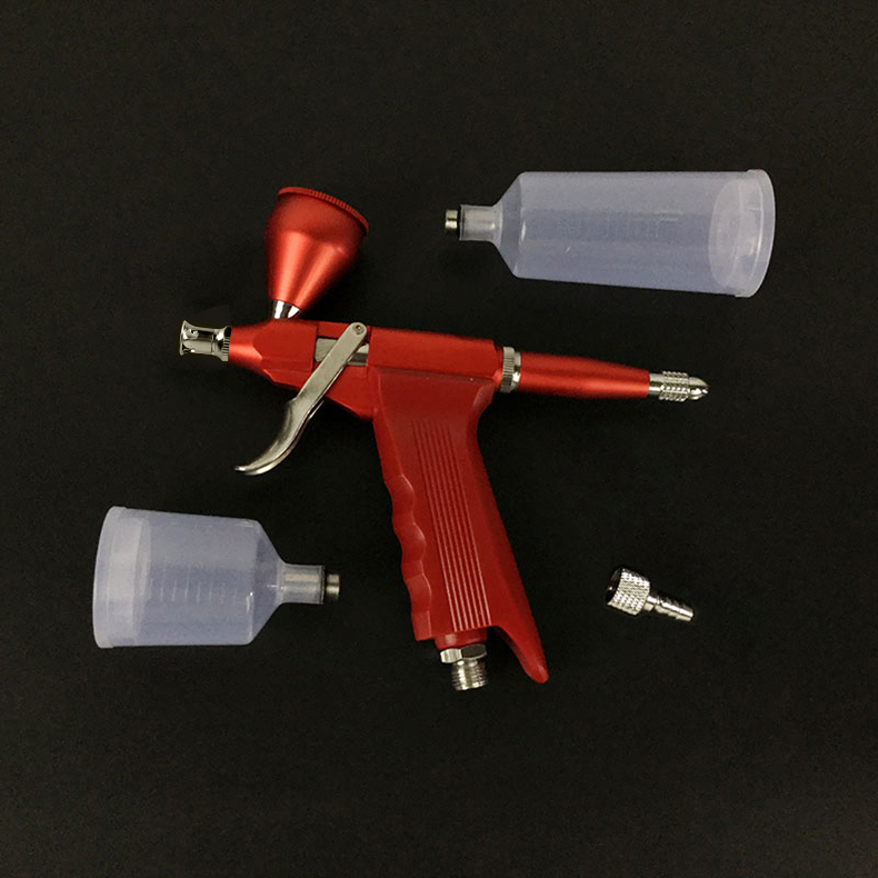 Portable Airbrush Pen Double Piston Wired G1/8 Connector Spray Gun Replaceable Cup Easy Clean And Use