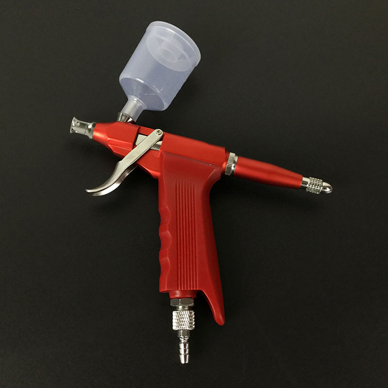 Portable Airbrush Pen Double Piston Wired G1/8 Connector Spray Gun Replaceable Cup Easy Clean And Use