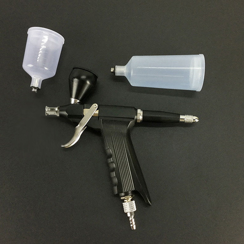 Portable Airbrush Pen Double Piston Wired G1/8 Connector Spray Gun Replaceable Cup Easy Clean And Use