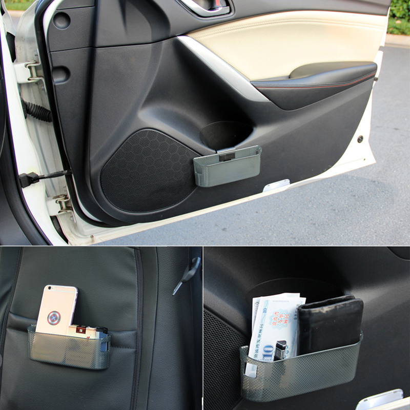 Car Multifunction Storage Box Card Phone holder Phone Charger Cradle Trash Bin Hanging Pocket Organizer Garbage Charge Keys Coin
