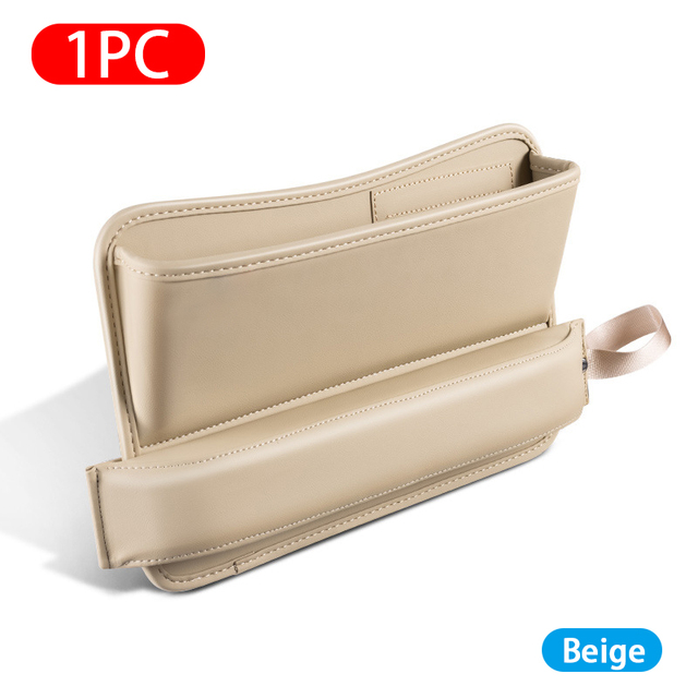 Luxury Car Seat Gap Storage Box Universal PU Leather Seat Gap Filler Car Organizer Bag for Small Stuffs Auto Stowing Tidying