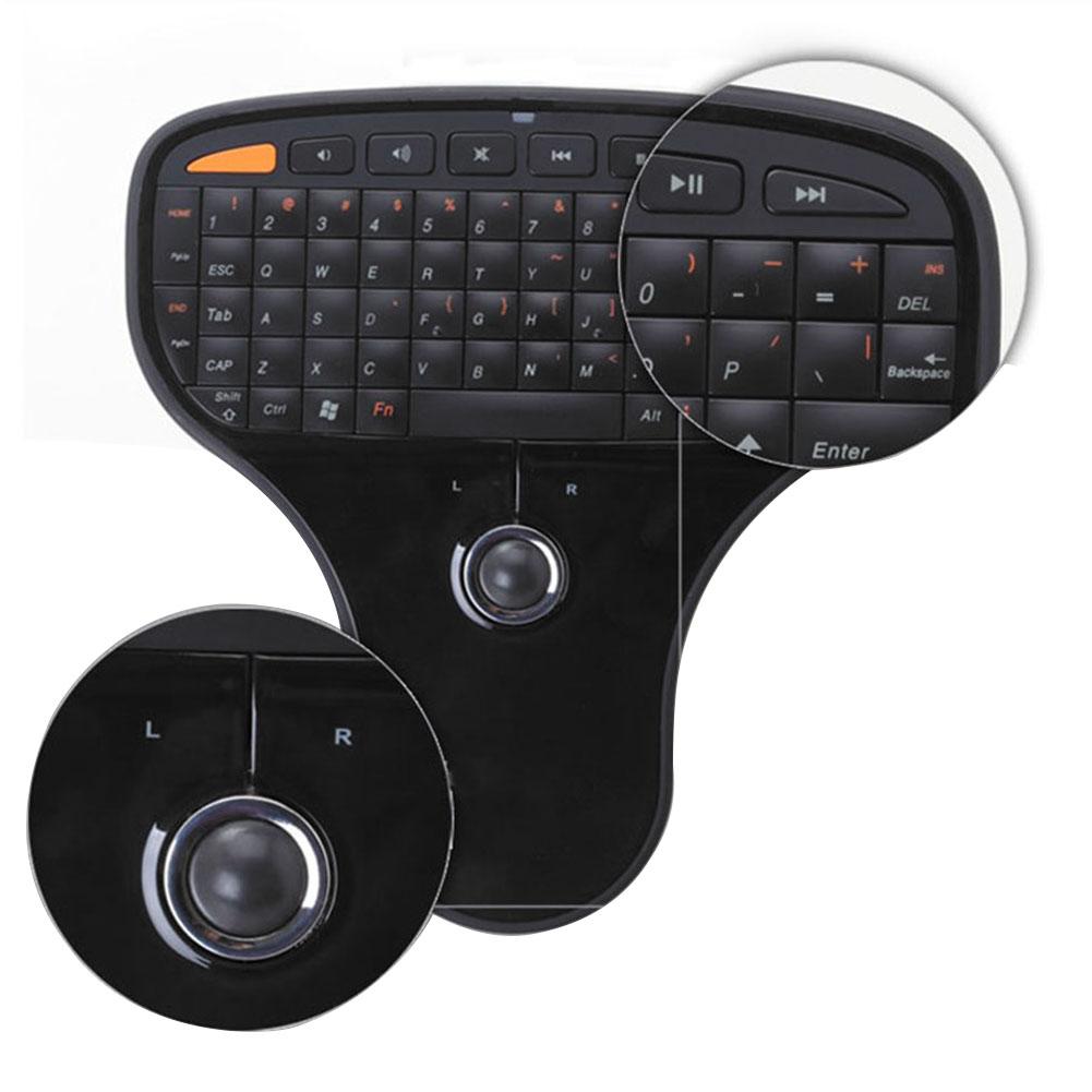 Mini Wireless Remote Keyboard Air Mouse with Trackball keyboard Ultra-light Multimedia Control Function for Android TV Box