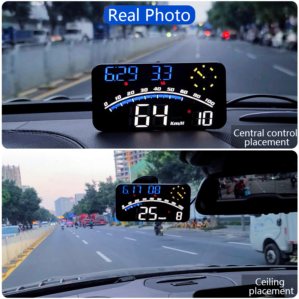 V41 GPS HUD Head Up Display Car Speed Windshield Projector Auto Electronics Shift Reminder Water Temp KM/H MPH