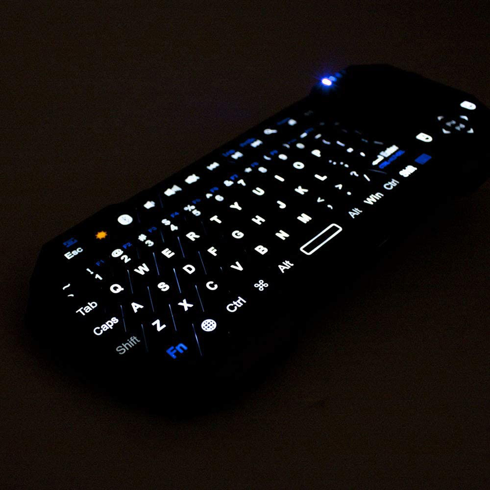 Mini Bluetooth Keyboard Wireless Portable Light weight with built-in Touchpad works with Apple TV PS4