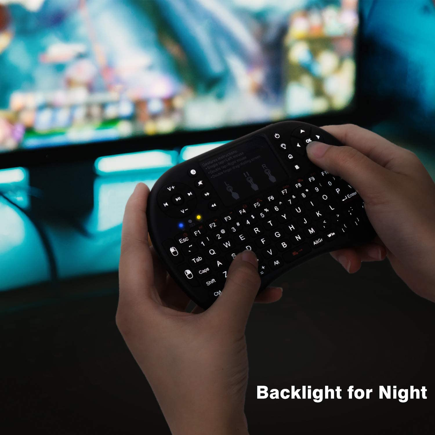 Mini Bluetooth Keyboard With Touchpad Backlit Portable i8+ Wireless Keyboard For Smartphones Laptop/PC/Windows/Mac/TV Box