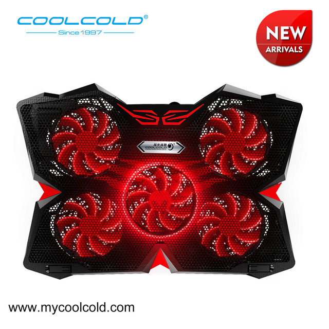 Gaming Laptop Cooler Cooling Pad with 5 LED Fans for 12-17 Laptop