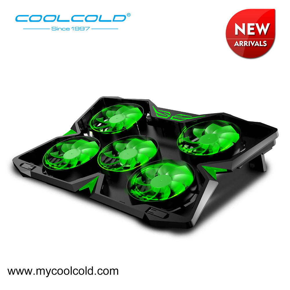 Gaming Laptop Cooler Cooling Pad with 5 LED Fans for 12-17 Laptop