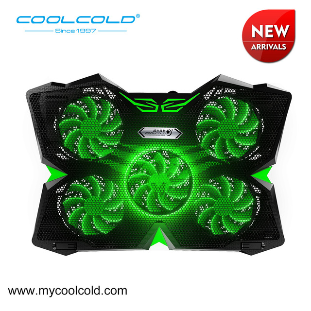 Gaming Laptop Cooler Cooling Pad with 5 LED Fans for 12-17 Laptop