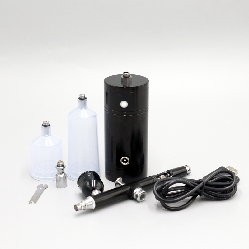 Portable Rechargeable Mini Air Compressor Kit Air-Brush Paint Spray Gun Airbrush For Nail Art Tattoo Craft Cake Fog Mist Sprayer