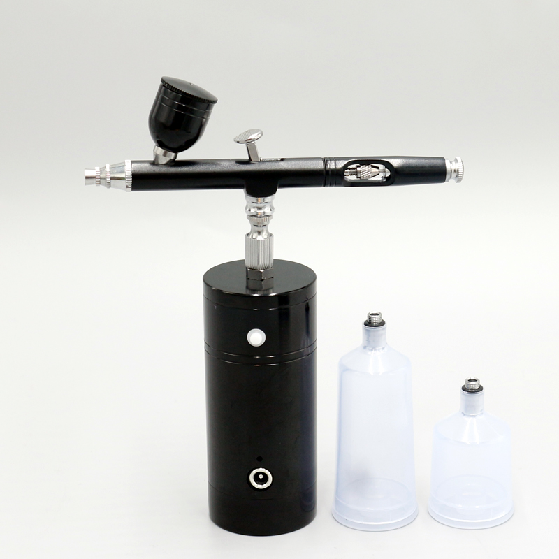 Portable Rechargeable Mini Air Compressor Kit Air-Brush Paint Spray Gun Airbrush For Nail Art Tattoo Craft Cake Fog Mist Sprayer