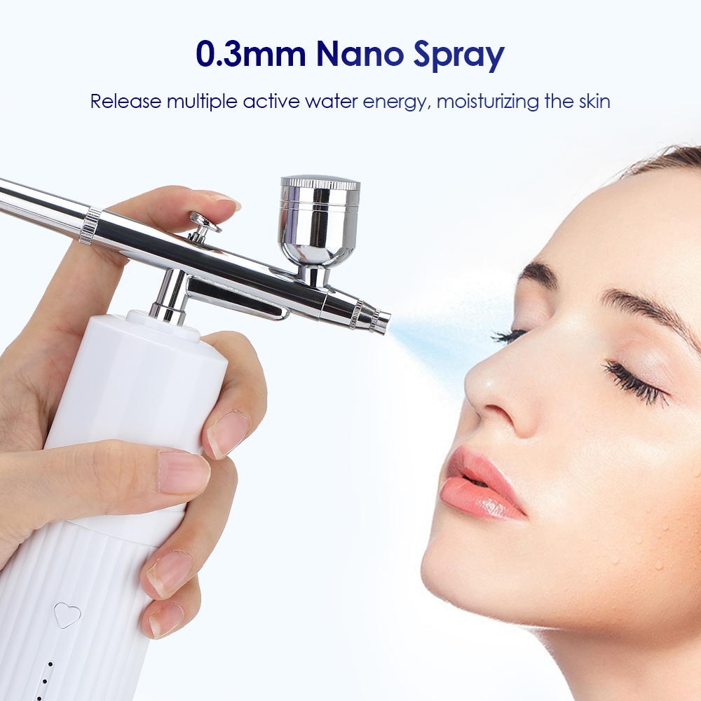Portable Air Brush Kit Airbrush with Compressor Water Air injector Gun For Nails Art Paint Makeup Pastry Cake Nano Facial Spray